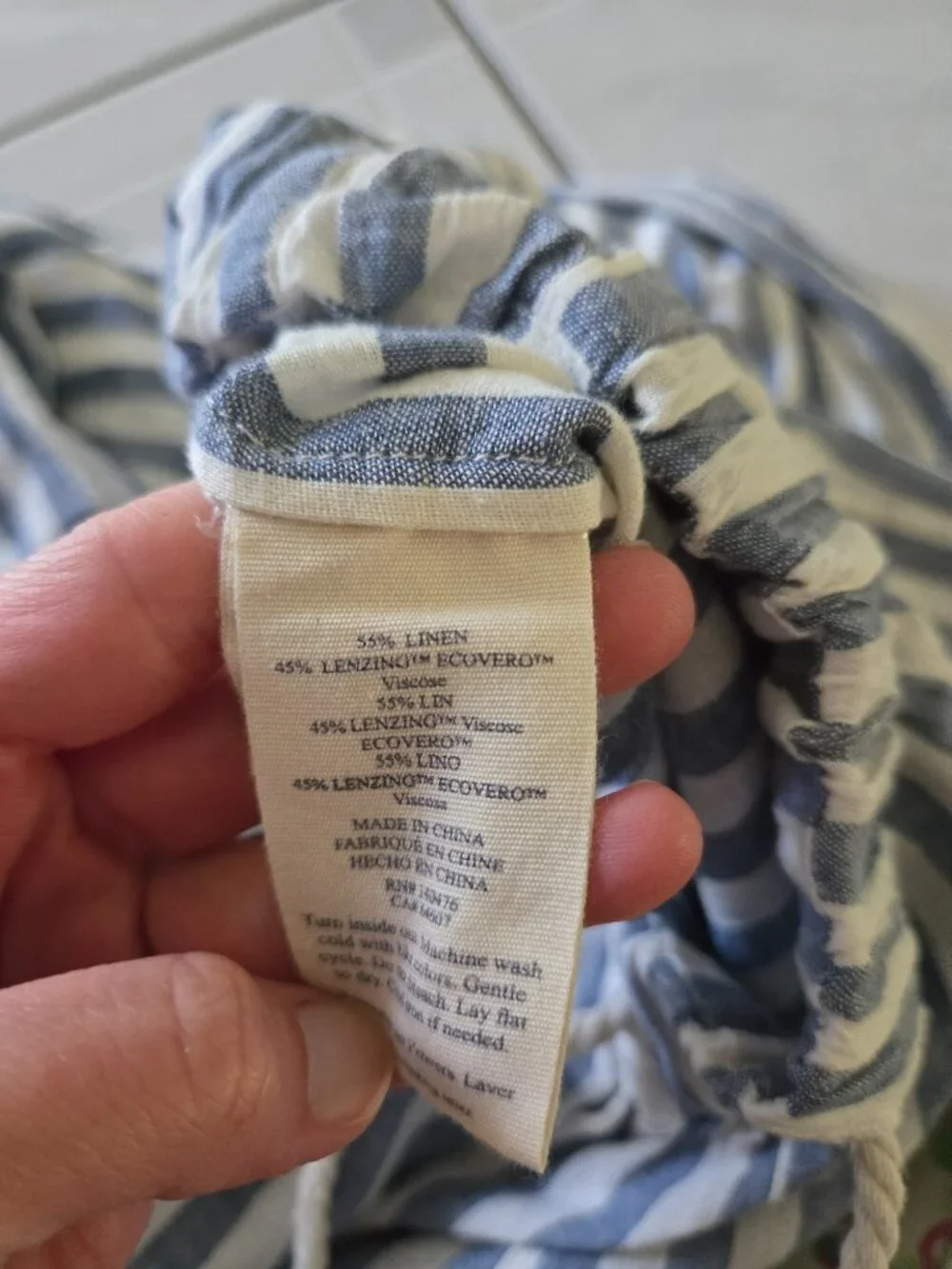 Faherty Pacific Beach Pants Blue Lucy Stripe XS - Picture 4 of 5